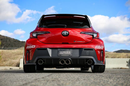 REMARK 24+ Toyota GR Corolla Dual Center Exit w/ Resonator Burnt Stainless Steel Catback Exhaust, Remark