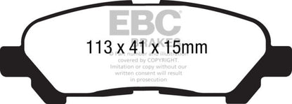EBC GreenStuff Rear Brake Pads - DP61838 EBC