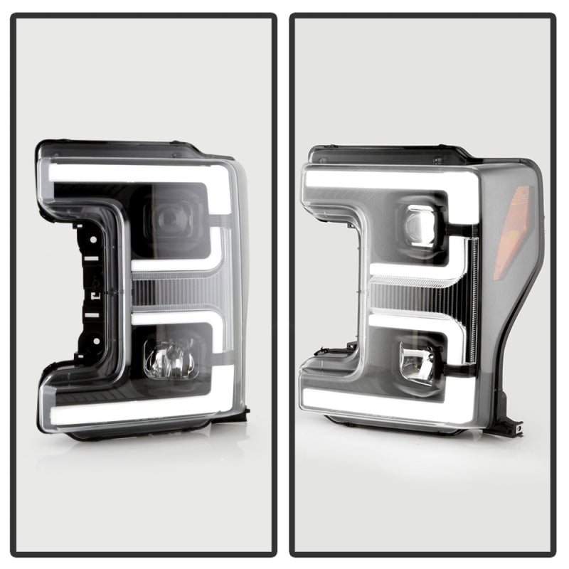 Spyder 17-18 Ford F250/F350/F450 Halogen Model Only -White Light Bar- Black- PRO-YD-FS17HALSI-BK SPYDER