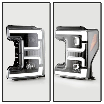 Spyder 17-18 Ford F250/F350/F450 Halogen Model Only -White Light Bar- Black- PRO-YD-FS17HALSI-BK SPYDER