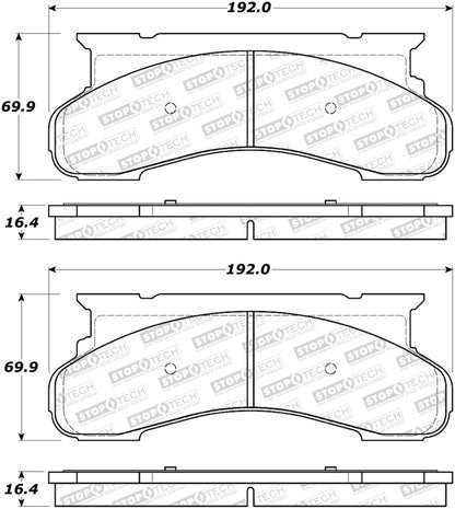 StopTech Premium Ceramic Brake Pads - 308.04500 Stoptech