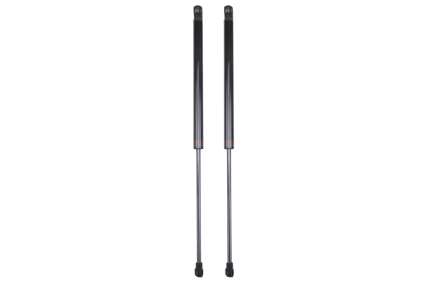 OLM Black Carbon Fiber Hood Dampers - 15+ WRX / STI
