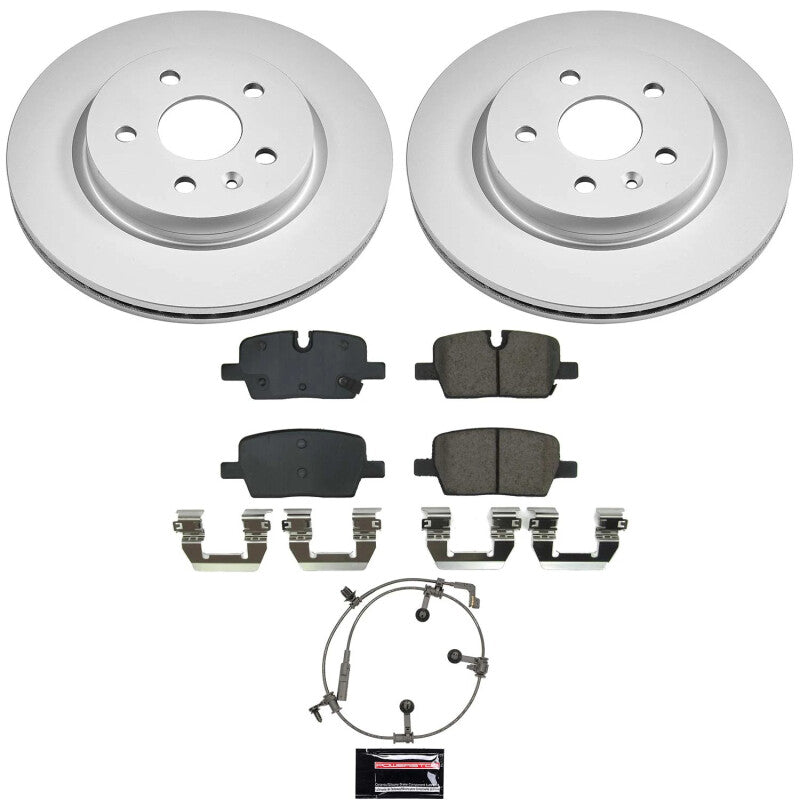 Power Stop 20-21 Cadillac CT5 Rear Z17 Coated Brake Kit