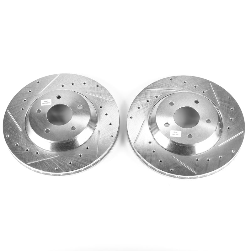 Power Stop 88-96 Chevrolet Corvette Front Evolution Drilled & Slotted Rotors - Pair PowerStop