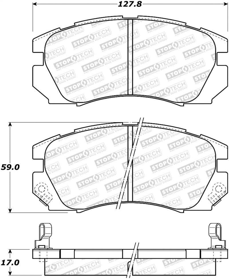 StopTech Premium Ceramic Front Brake Pads - 308.05630