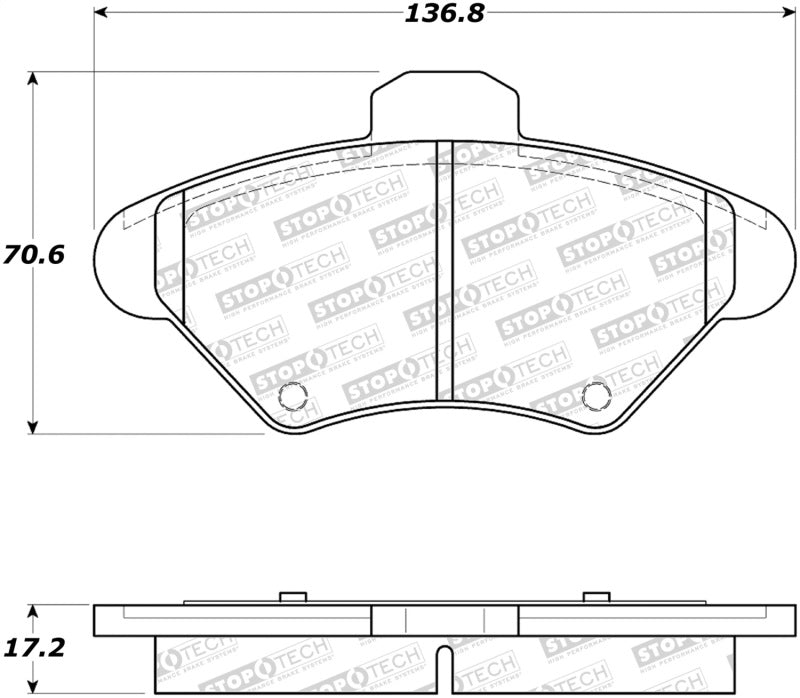 StopTech Premium Ceramic Front Brake Pads - 308.06000 Stoptech