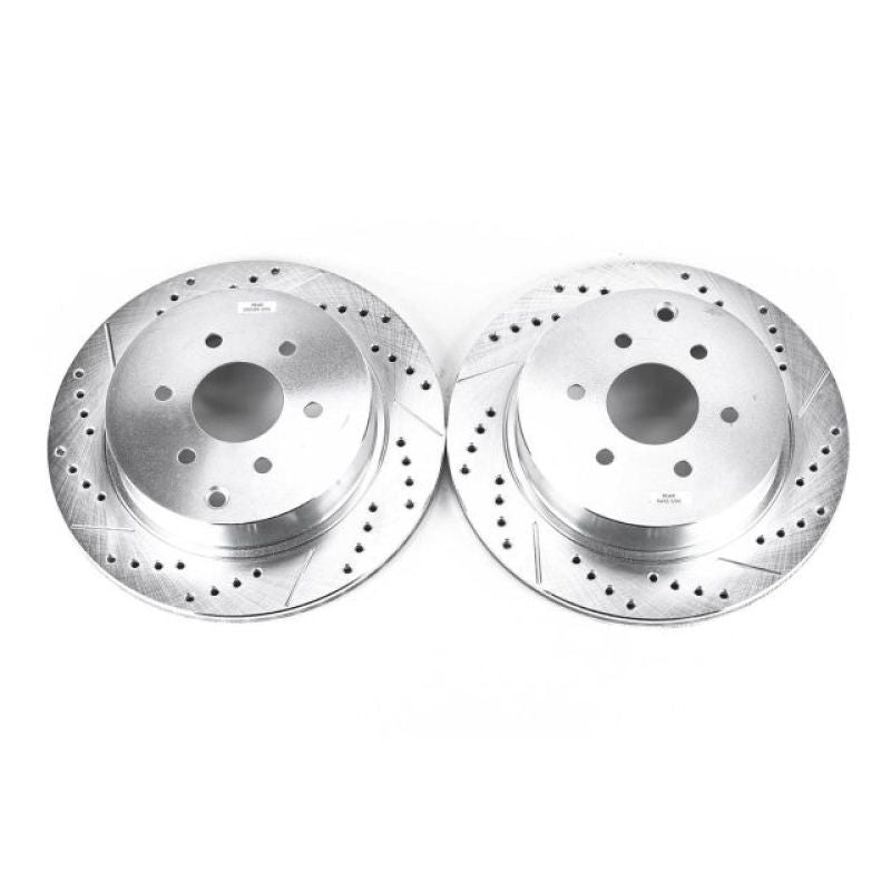 Power Stop 05-12 Nissan Pathfinder Rear Evolution Drilled & Slotted Rotors - Pair