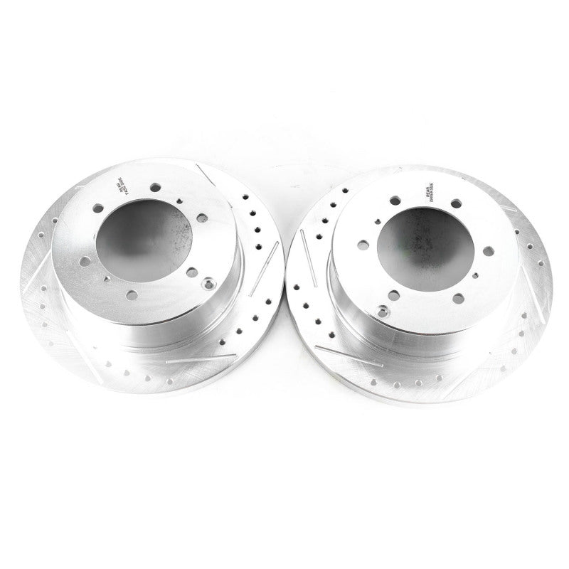 Power Stop 92-00 Mitsubishi Montero Rear Evolution Drilled & Slotted Rotors - Pair PowerStop