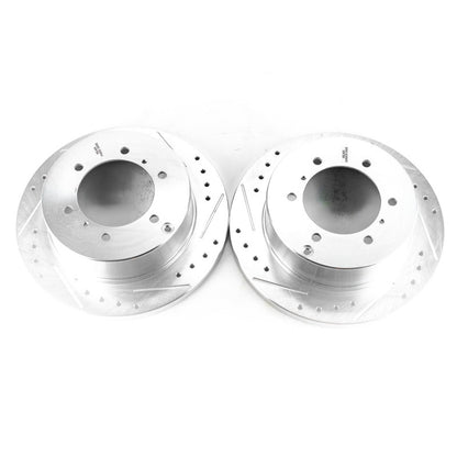 Power Stop 92-00 Mitsubishi Montero Rear Evolution Drilled & Slotted Rotors - Pair PowerStop