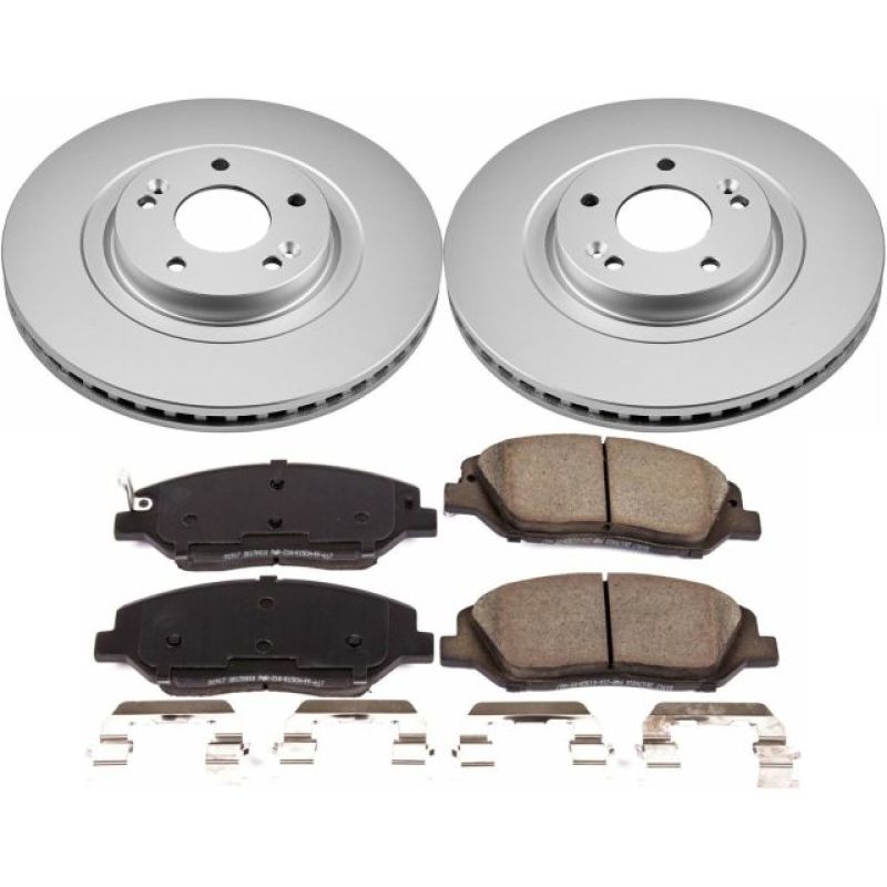 Power Stop 17-18 Hyundai Santa Fe Front Z17 Evolution Geomet Coated Brake Kit PowerStop
