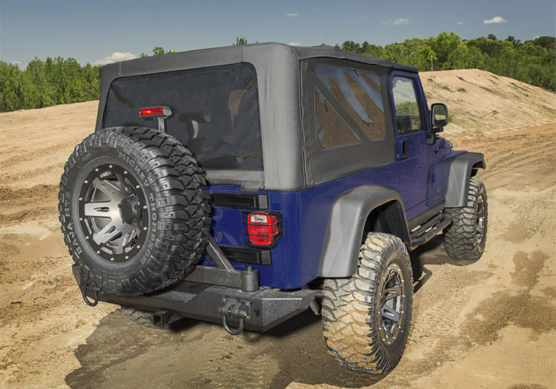 Rampage 04-06 Jeep Wrangler(TJ) Unlimited OEM Replacement Soft Upper Doors - Black Denim Rampage