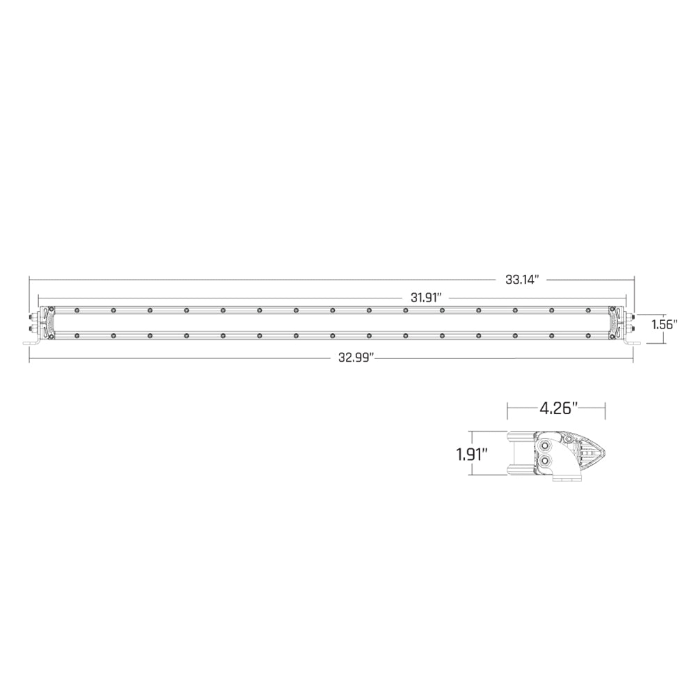 Rigid Industries SR-Series 30 Inch Dual Function SAE Auxilary High Beam Driving Lights with Amber Backlight - 930414