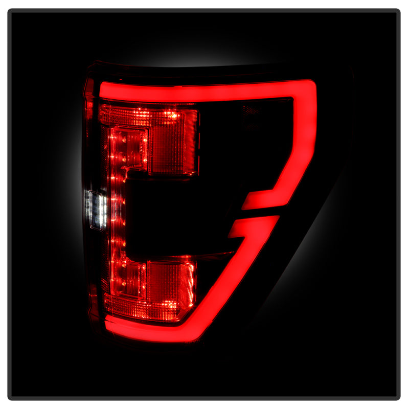 Spyder 21-23 Ford F150 (Halogen w/ Blind Spot) Full LED Tail Lights - Black (ALT-YD-FF15021HALBS-BK) SPYDER