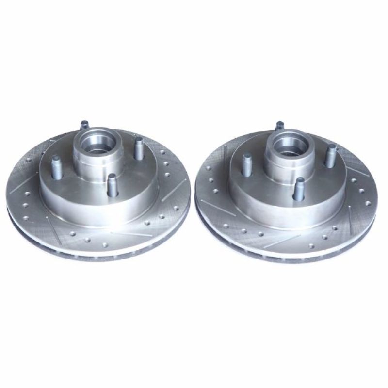 Power Stop 74-78 Ford Mustang Front Evolution Drilled & Slotted Rotors - Pair PowerStop