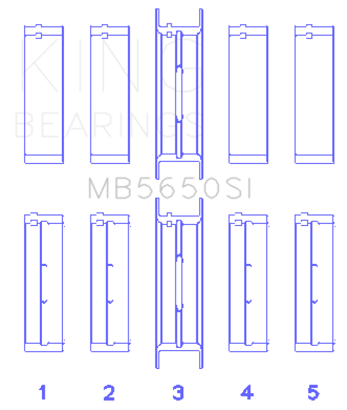 King Engine Bearings Ford 370/429/460 16B OHV Main Bearing Set