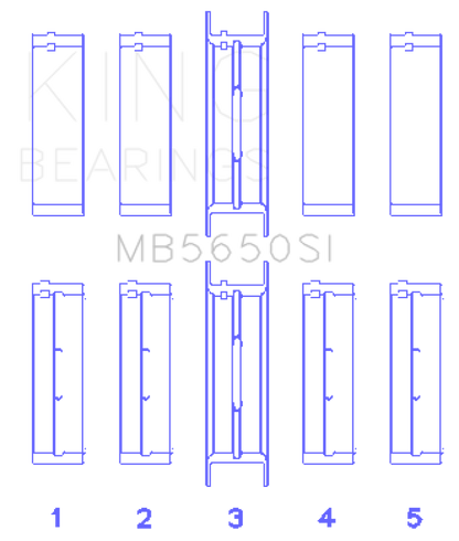 King Engine Bearings Ford 370/429/460 16B OHV Main Bearing Set