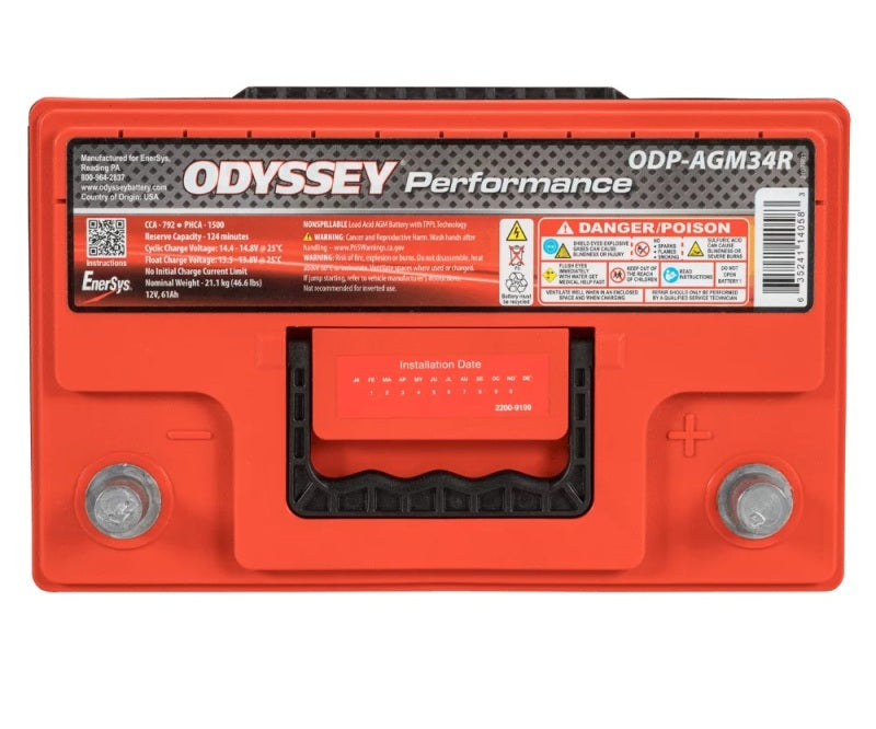 Odyssey Battery Auto/Truck/Heavy Duty & Commercial Performance AGM Battery (34R-790) Odyssey Battery