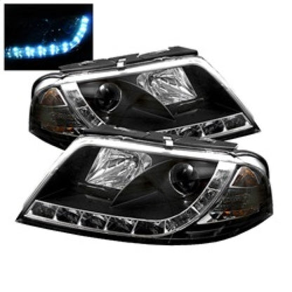 Spyder Volkswagen Passat 01-05 Projector Headlights DRL Black High H1 Low H1 PRO-YD-VP01-DRL-BK SPYDER