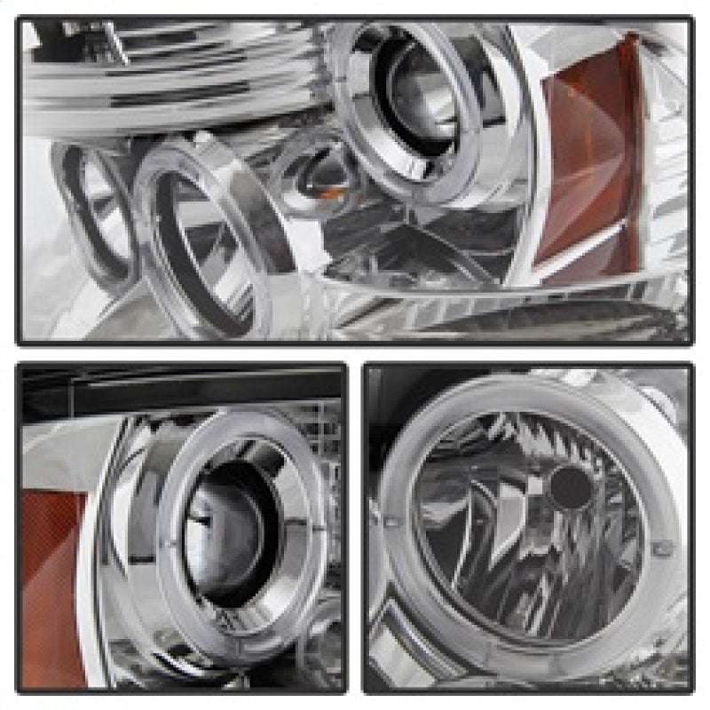 Spyder Dodge Ram 1500 09-14 10-14 Projector Headlights Halogen- LED Halo LED - Chrm PRO-YD-DR09-HL-C SPYDER