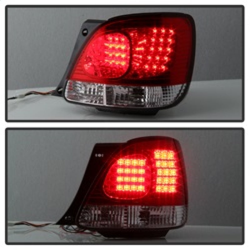Spyder Lexus GS 300/400 98-05 LED Tail Lights Red Clear ALT-YD-LGS98-LED-RC SPYDER