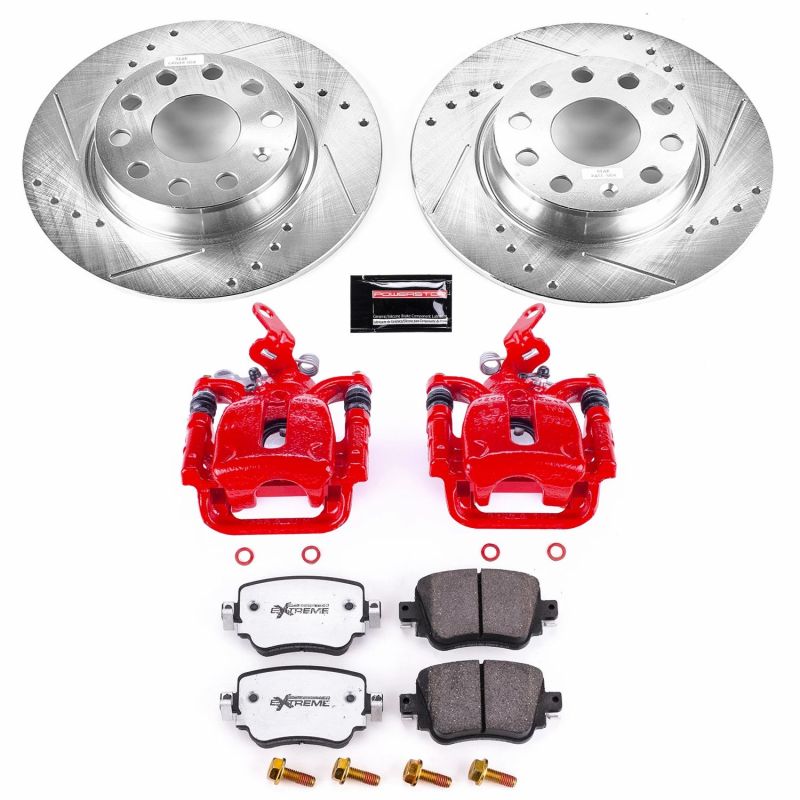 Power Stop 15-18 Volkswagen Golf Rear Z26 Street Warrior Brake Kit w/Calipers PowerStop