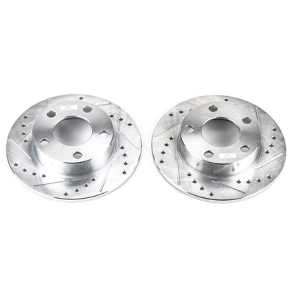 Power Stop 96-01 Audi A4 Quattro Rear Evolution Drilled & Slotted Rotors - Pair PowerStop