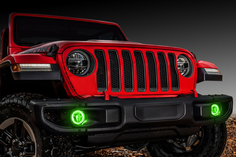 Oracle Jeep Wrangler JL/Gladiator JT LED Surface Mount Fog Light Halo Kit - Green