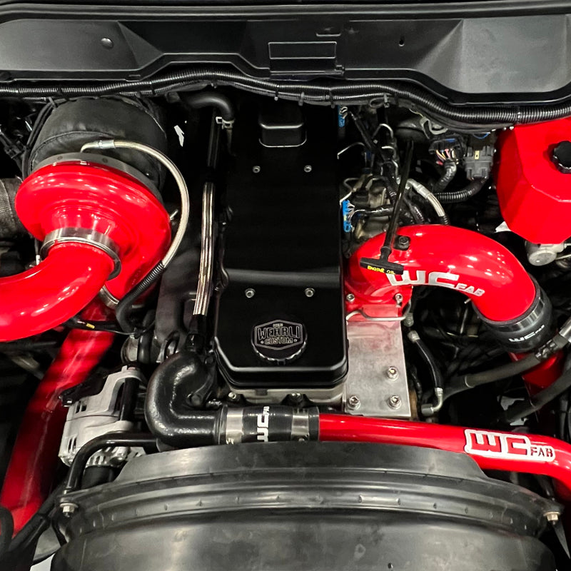 Wehrli 06-18 Cummins WCFab X D&J Precision Billet Valve Cover - Bengal Red - WCF100366-BR