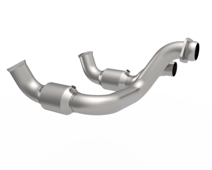 Kooks 20-22 Ford F250 7.3L V8 / Ford F350 7.3L V8 2in x 3in SS Headers w/ Green Catted Conn Kooks Headers