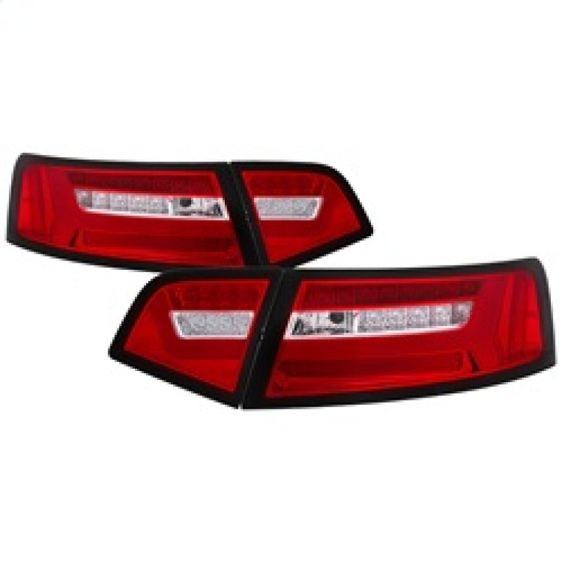 Spyder 09-11 Audi A6 LED Tail Lights - Red Clear (ALT-YD-AA609-LED-RC) SPYDER