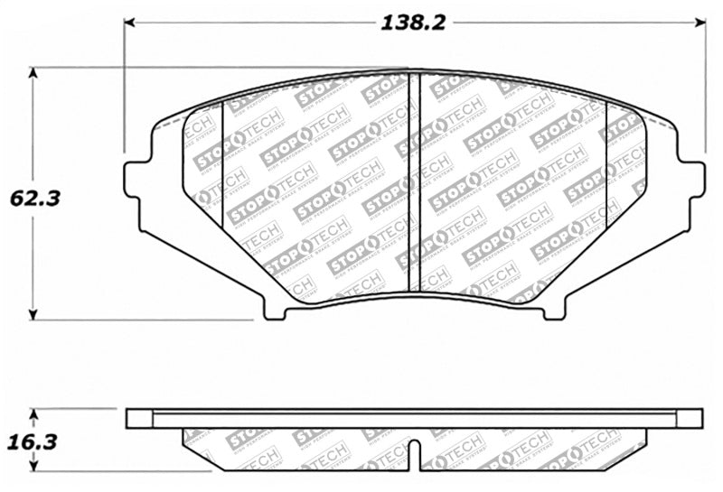 StopTech Street Disc Brake Pads - 305.10090 Stoptech