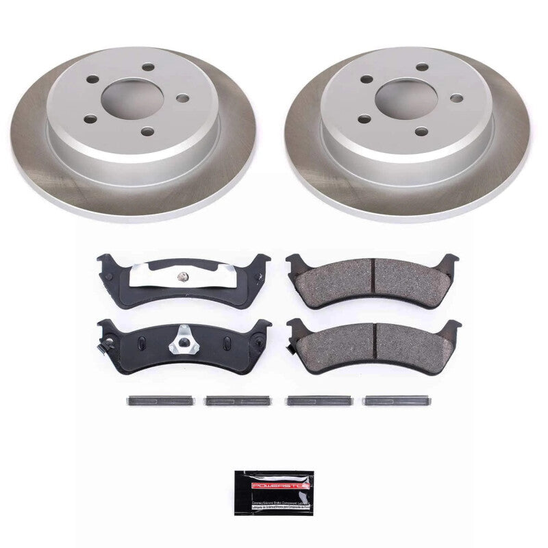 Power Stop 01-02 Ford Explorer Sport Rear Semi-Coated Rotor Kit PowerStop