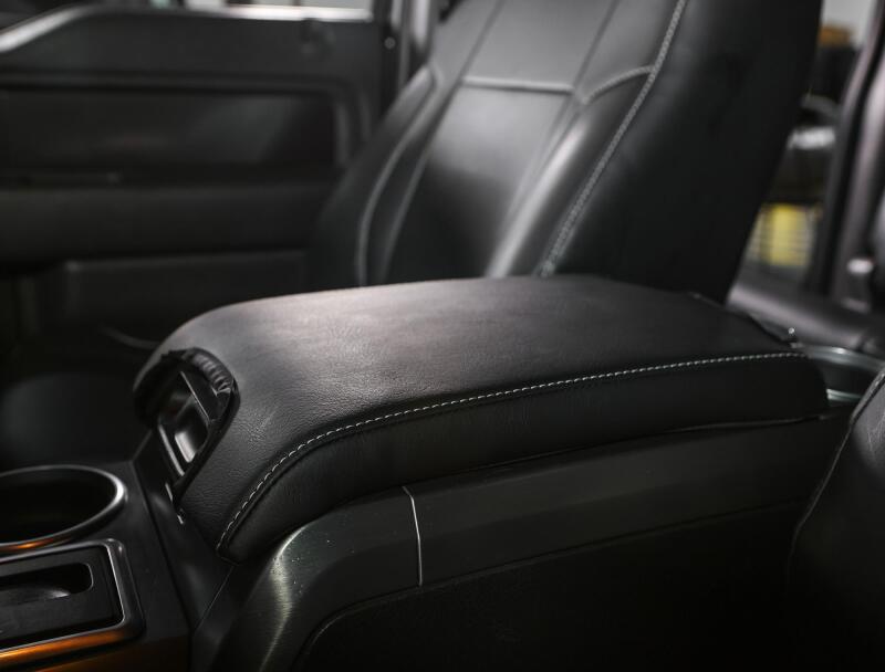 PRP 10-14 Ford Raptor  Center Console Cover- Black with Silver Stitch B107-06