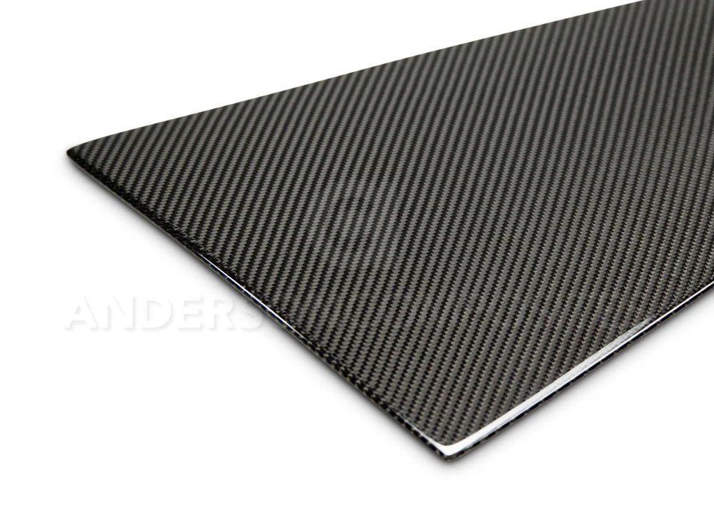 Anderson Composites 2015 - 2023 Mustang Carbon Fiber Type-flat Side Window Louvers (Pair) - AC-WL15FDMU-F