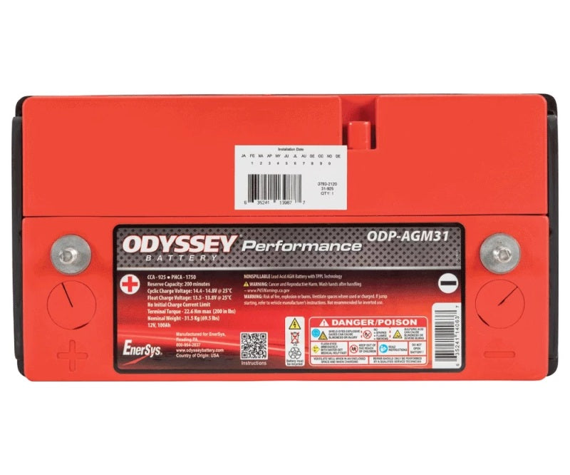 Odyssey Battery Auto/Truck/Heavy Duty & Commercial Performance AGM Battery (31-925S) Odyssey Battery