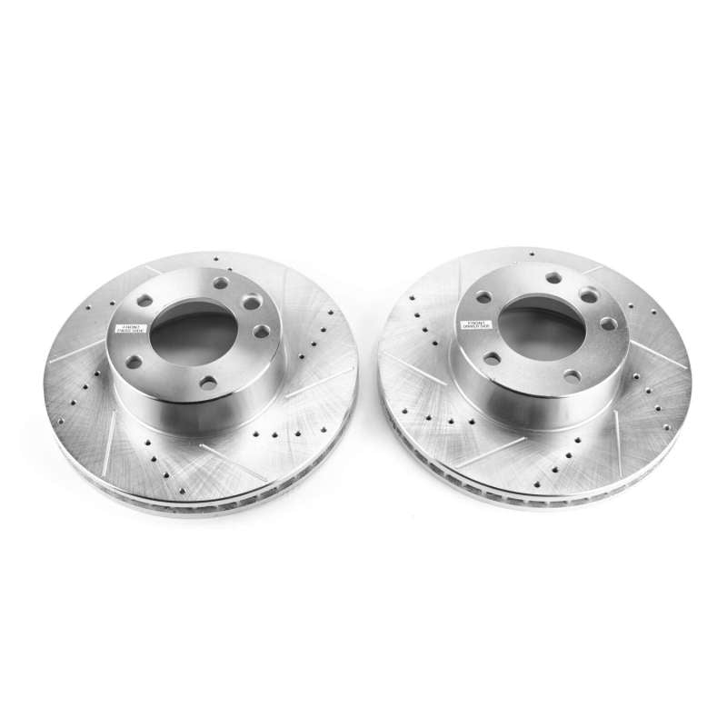 Power Stop 13-14 Mercedes-Benz G63 AMG Front Evolution Drilled & Slotted Rotors - Pair PowerStop