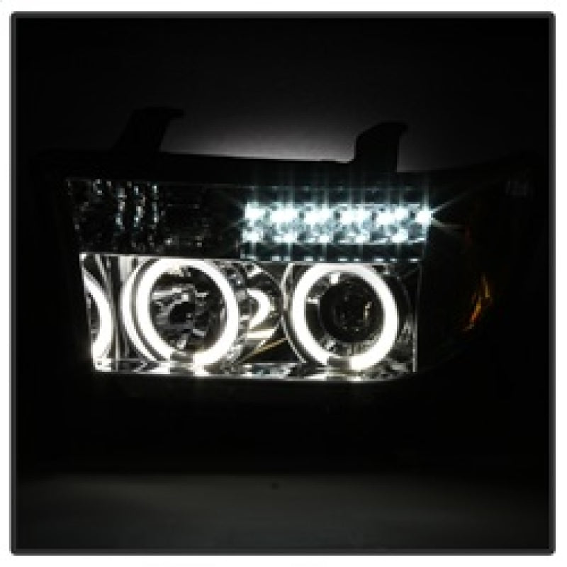 Spyder Toyota Tundra 07-13 Projector Headlights LED Halo LED Chrm PRO-YD-TTU07-HL-C SPYDER