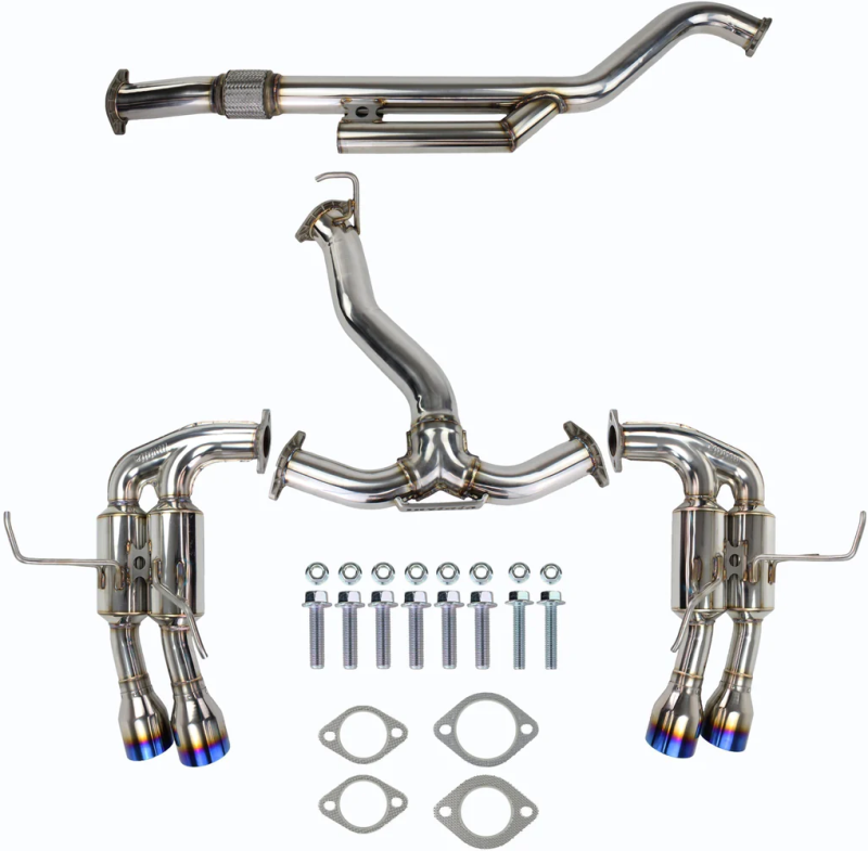 Invidia 2022+ Subaru WRX Gemini Single Layer Quad Titanium Tip Cat-Back Exhaust Invidia