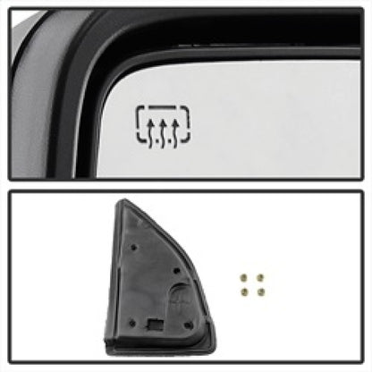 xTune Ford SuperDuty 08-15 Extendable Heated Mirrors w/ LED Signal Smoke MIR-FDSD08S-PW-SM-SET SPYDER