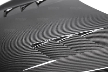 Seibon TS-style carbon fiber hood for 2016-2021 Honda Civic 2DR/4DR - HD16HDCV-TS