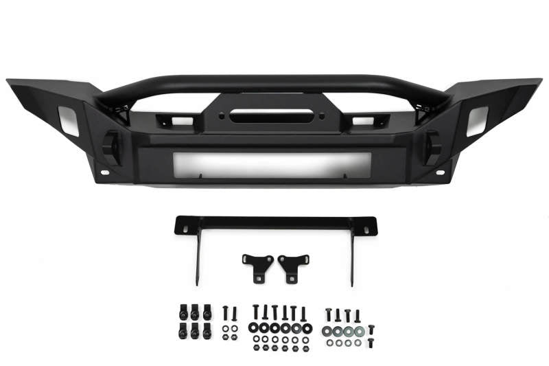 DV8 Offroad 18-23 Jeep Wrangler JL / 20-23 Jeep Gladiator JT FS-7 Mid-Width Winch Front Bumper DV8 Offroad