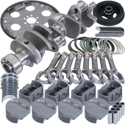 Eagle Chevy 350 1Pc 3.750in Crank 5.700in I-Beam Rod 4.040in Pistons 153 Tooth FP Balanced Assembly