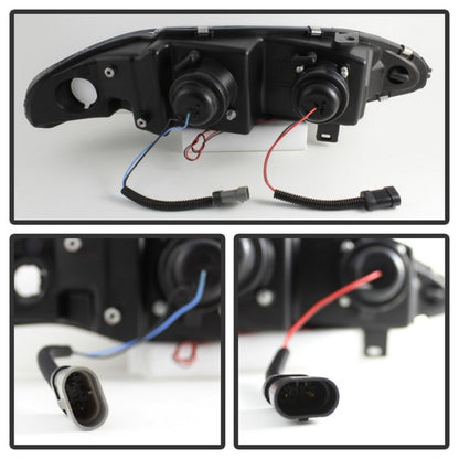 Spyder Mitsubishi Eclipse 97-99 Projector Headlights LED Halo Black High H1 Low H1 PRO-YD-ME97-HL-BK SPYDER