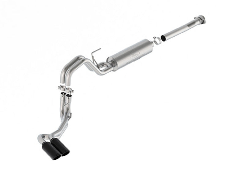 Ford Racing 21-24 F-150 122.8in Dual Side Exit Exhaust - Black Tips Ford Racing