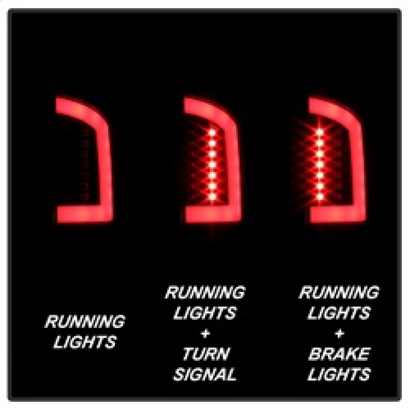 Spyder 07-09 Dodge Ram 2500/3500 V3 Light Bar LED Tail Lights - Black (ALT-YD-DRAM06V3-LBLED-BK) SPYDER