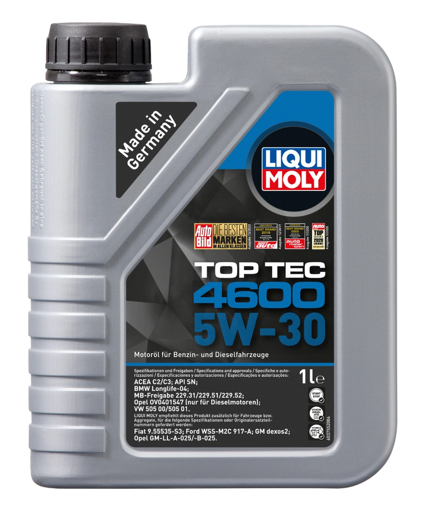 LIQUI MOLY 20L Top Tec 4600 Motor Oil 5W-30