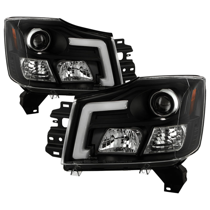 Spyder 04-15 Nissan Titan High-Power LED Module Equipped Headlights - Black (PRO-YD-NTI04PL-BK) SPYDER