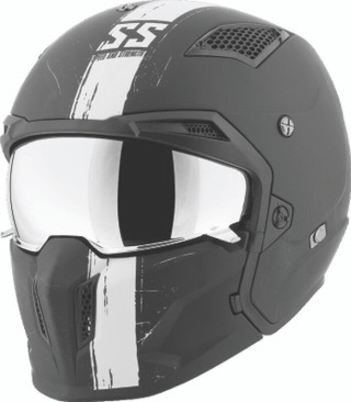 Speed and Strength SS2400 Tough As Nails Helmet Black/White - 2XL