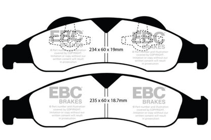 EBC YellowStuff Front Brake Pads - DP41803R EBC