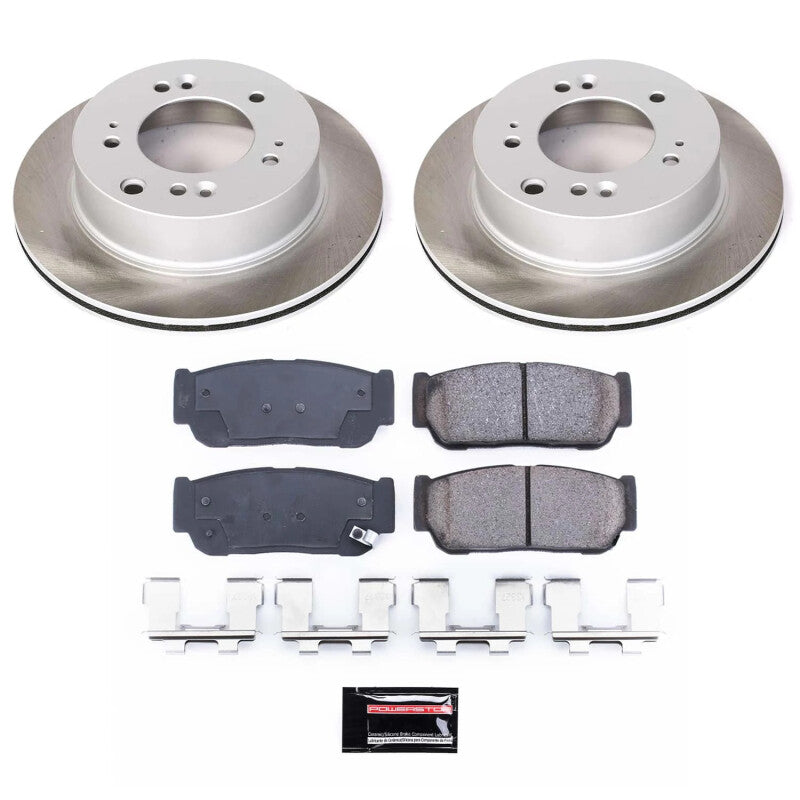 Power Stop 07-09 Kia Sorento Rear Semi-Coated Rotor Kit PowerStop